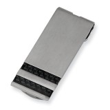 Chisel Stainless Steel Brushed Black Carbon Fiber Money Clip photo