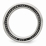 Chisel Stainless Steel Polished And Antiqued 9mm Men's Band photo 2