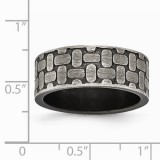 Chisel Stainless Steel Brushed Antiqued Textured Men's Ring photo 4