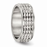 Chisel Stainless Steel Polished Studded Men's Ring photo 3