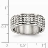 Chisel Stainless Steel Polished Studded Men's Ring photo 4