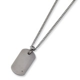 Chisel Titanium .02ct. Diamond Accent Necklace photo