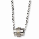 Chisel Stainless Steel Yellow IP-Plated Accent Necklace photo