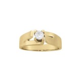 Overnight 18k Yellow Gold Diamond Engagement Ring photo