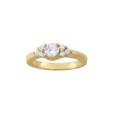 Overnight 18k Yellow Gold Diamond Engagement Ring photo