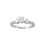 Overnight 18k White Gold Diamond Engagement Ring photo