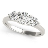 Overnight 18k White Gold Diamond Engagement Ring photo