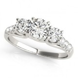 Overnight 18k White Gold Diamond Engagement Ring photo