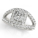 Overnight 18k White Gold Diamond Engagement Ring photo