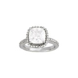 Overnight 18k White Gold Diamond Engagement Ring photo