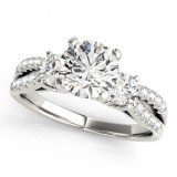 Overnight 18k White Gold Diamond Engagement Ring photo