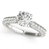 Overnight 18k White Gold Diamond Engagement Ring photo