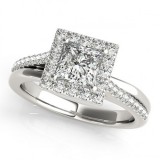 Overnight 18k White Gold Diamond Engagement Ring photo