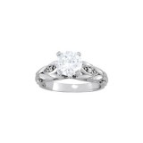 Overnight 18k White Gold Diamond Engagement Ring photo