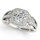 Overnight 18k White Gold Diamond Engagement Ring photo