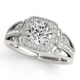 Overnight 18k White Gold Diamond Engagement Ring photo