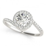 Overnight 18k White Gold Diamond Engagement Ring photo