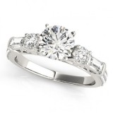 Overnight 18k White Gold Diamond Engagement Ring photo