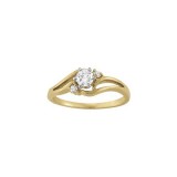 Overnight 18k Yellow Gold Diamond Engagement Ring photo