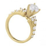 Overnight 18k Yellow Gold Diamond Engagement Ring photo 2
