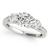 Overnight 18k White Gold Diamond Engagement Ring photo