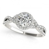 Overnight 18k White Gold Diamond Engagement Ring photo