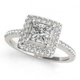 Overnight 18k White Gold Diamond Engagement Ring photo