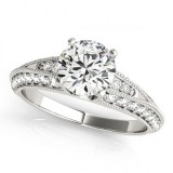 Overnight 18k White Gold Diamond Engagement Ring photo