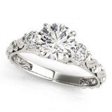 Overnight 18k White Gold Diamond Engagement Ring photo