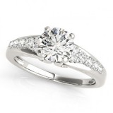 Overnight 18k White Gold Diamond Engagement Ring photo