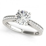 Overnight 18k White Gold Diamond Engagement Ring photo