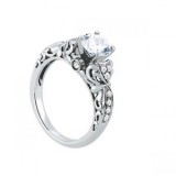 Overnight 18k White Gold Diamond Engagement Ring photo 2