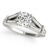 Overnight 18k White Gold Diamond Engagement Ring photo