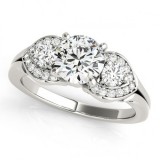 Overnight 18k White Gold Diamond Engagement Ring photo