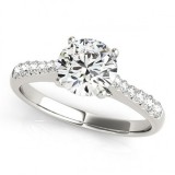 Overnight 18k White Gold Diamond Engagement Ring photo