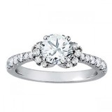 Overnight 18k White Gold Diamond Engagement Ring photo