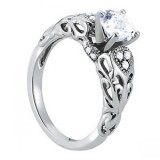 Overnight 18k White Gold Diamond Engagement Ring photo 2