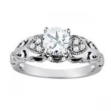 Overnight 18k White Gold Diamond Engagement Ring photo