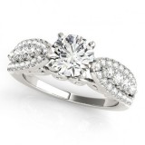 Overnight 18k White Gold Diamond Engagement Ring photo