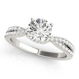 Overnight 18k White Gold Diamond Engagement Ring photo