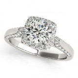 Overnight 18k White Gold Diamond Engagement Ring photo