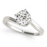 Overnight 18k White Gold Diamond Engagement Ring photo