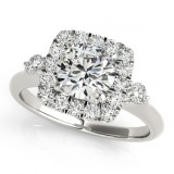 Overnight 18k White Gold Diamond Engagement Ring photo