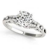 Overnight 18k White Gold Diamond Engagement Ring photo