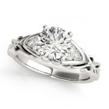 Overnight 18k White Gold Diamond Engagement Ring photo