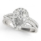 Overnight 18k White Gold Diamond Engagement Ring photo