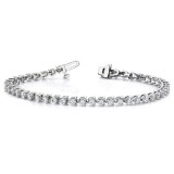 Quality Gold 14k White Gold A Diamond Tennis Bracelet photo