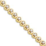 Quality Gold 14k Yellow Gold & Diamond Add-A-Dia Bracelet photo