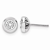 Quality Gold 14K White Gold & Diamond Post Earrings photo