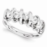 Quality Gold 14k White Gold Diamond Anniversary Band photo